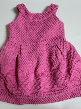 Janie and Jack Textured Pineapple Dress - Pink